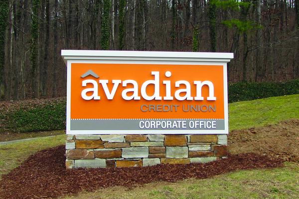 AvadianCU Corporate Office Sign